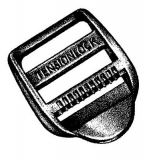 National Molding - Kunststoff Schließe Ladderloc/Tensionlock, black, 25 mm