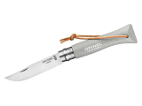 Opinel - Messer, Gr. 6 mit Klingensperre, rostfrei, Kordel, COLORAMA, hellgrau
