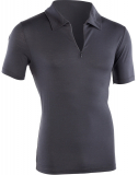 Ortovox - Merino 185 Short Sleeve Polo Women Sun, black steel, Gr. M