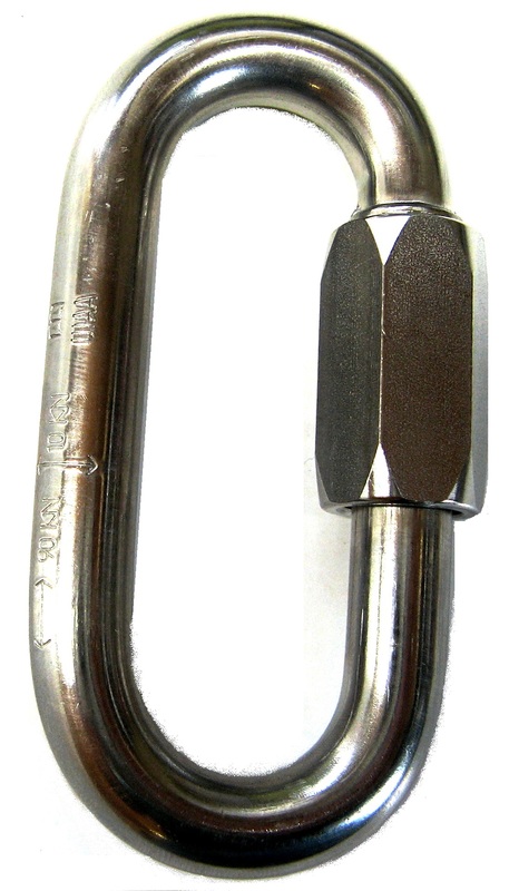 LACD Oval Schraubglied Stahl verzinkt 8 oder 10 mm Quick Link Maillon Rapide 