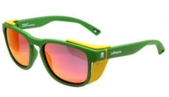 LePirate - Gletscherbrille/Sonnenbrille Petit Dru 3 Kategorie 3, matt grün/gelb