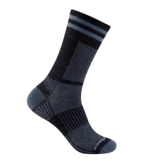 Wrightsock - Anti-Blasen-System Coolmesh II Socke crew, black/grey, Gr. S (34-37)