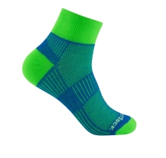 Wrightsock - Anti-Blasen-System Coolmesh II Socke quarter, blue/green, Gr. M (37,5-41)