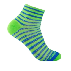 Wrightsock - Anti-Blasen-System Coolmesh II Socke quarter, green/blue/grey, Gr. M (37,5-41)