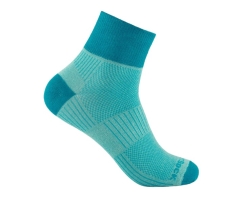 Wrightsock - Anti-Blasen-System Coolmesh II Socke quarter, seamist/turquoise, Gr. M (37,5-41)